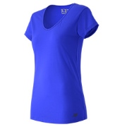 New Balance Women'sShort Sleeve Top Pacific Blue B7h3205